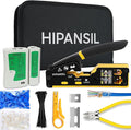RJ45 Crimp Tool, Ethernet Crimper Tool Kit With CARRYING CASE, All-In-One Pass Through Network Cable Tool For Cutting, Stripping, Crimping Cat5 Cat6 RJ45 RJ11 RJ12 – Ideal For Home DIY, IT Technicians