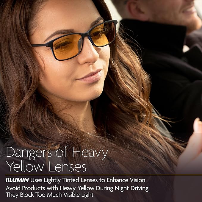 Illumin Night Driving Glasses SOL - All-Weather Glasses for Improved Road Safety, Advanced High Optical Quality Lenses