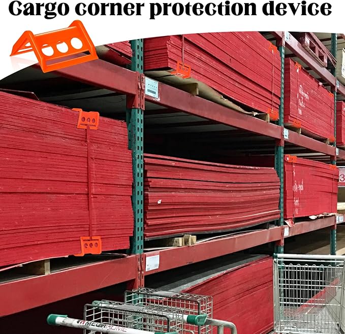 20 Pack Flatbed Edge Protectors for Cargo Loads, Thick Plastic Corner Protectors Tie Down Strap Corner Protector Edge Protector for Pallets Trailer Truck Cargo Protection (Orange)