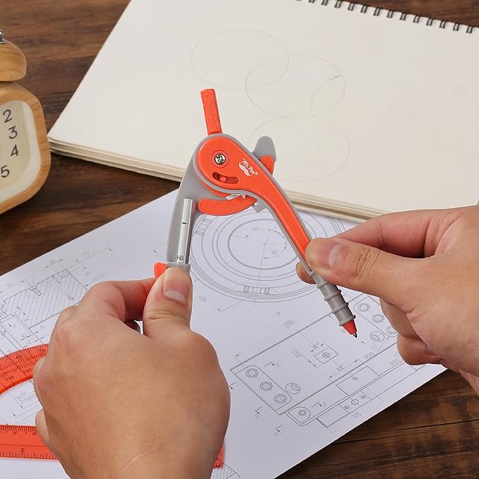 Mr. Pen- Compass and Protractor Set, Math Compass for Geometry and Drawing