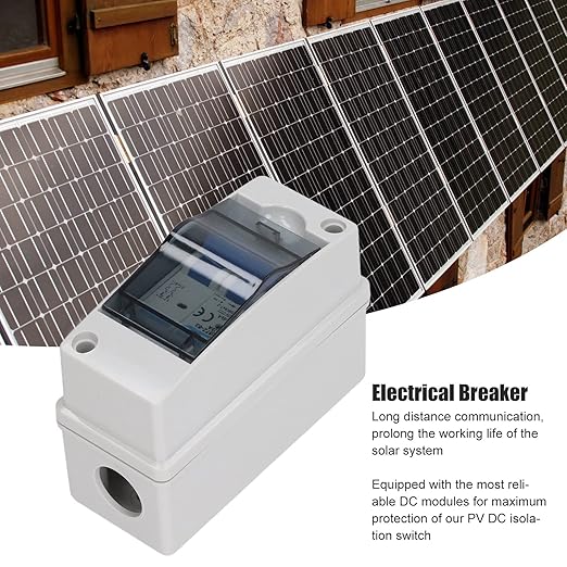 DC Disconnect Switch Electrical Breaker 1000V 25A Miniature Circuit Box IP65 Solar PV System Isolation Overvoltage Overload Protection