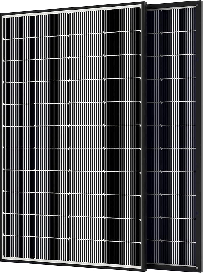 Bifacial 400 Watt Solar Panel, N-Type 16BB 2PCS 200Watt Bifacial Solar Panels, Monocrystalline 25% High Efficiency Solar Module for Home, RV Battery and Off-Grid Applications