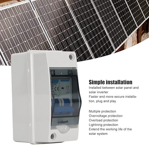 2P 32A 1000V DC Circuit Breaker, 6KA IP65 Waterproof DC Isolator Switch Solar Disconnect Switch for Solar Panel PV System Solar Panels Switch Panel Solar Panel Disconnect Switch