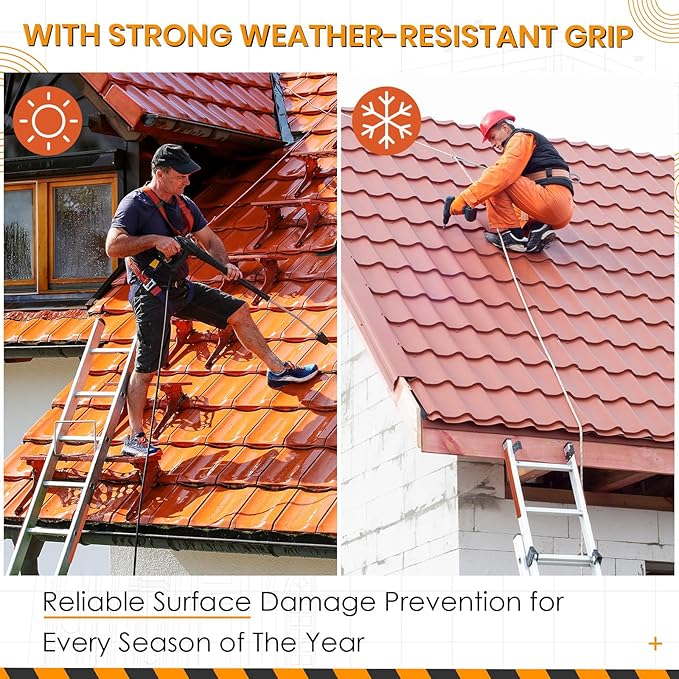 Ladder Stabilizer for Gutters and Roof Ladder Safety Covers Grip Strips Extension Accessory Non Skid Anti Slip Tape, Fall Prevention Scratch Protection, Strong Grip