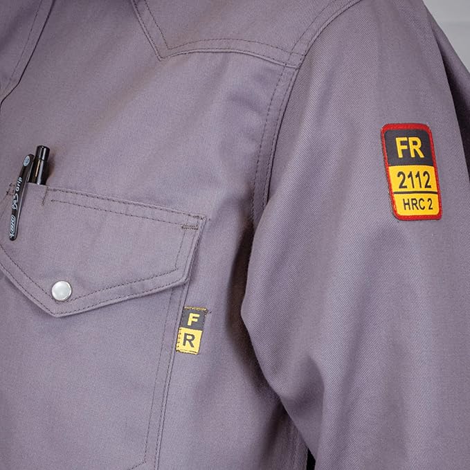 Just In Trend Flame Resistant Light Weight FR Shirt for Men - 88% Cotton, 12% Nylon, 7oz, NFPA 2112