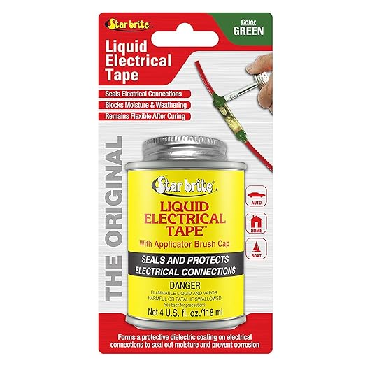 STAR BRITE Liquid Electrical Tape with Applicator Brush Cap Green 4 OZ. (084106B)