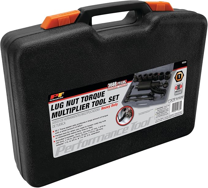 Performance Tool M208 3,688 ft/lbs Torque Multiplier Wrench – Torque Multiplier 1-Inch Drive Lug Nut Wrench Torque Amplifier Lug Nut Remover
