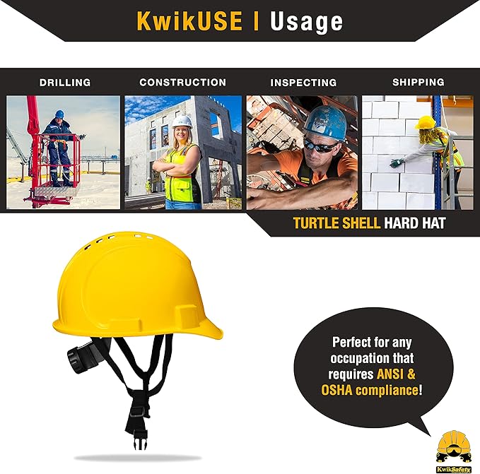 KwikSafety - Charlotte, NC - Hard Hats [Full Brim, Cap Style, Climbing Style] Type 1, Class C ANSI OSHA