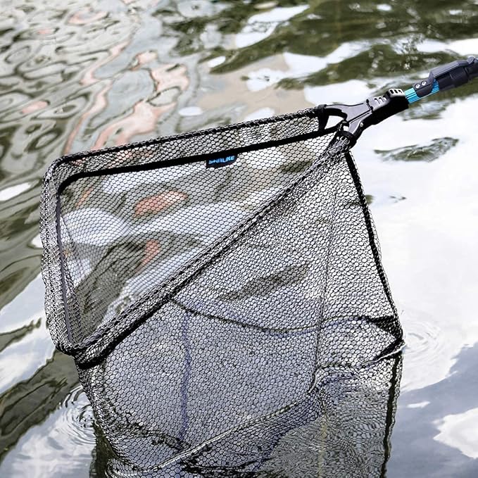 SAN LIKE Fishing Net Fish Landing Net Collapsible Fish Net with Anti-Slip Telescoping Rubber Pole Handle for Kids Adults in Saltwater Freshwater Multi-Size Extending to 37/42/43/51/69/71/89/98inch