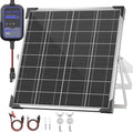Voltset Solar Panel Kit 20W 12V with MPPT Controller, Solar Battery Trickle Charger Maintainer, Waterproof Solar Panel with Adjustable Mount Bracket for Boat RV Motorcycle Marine