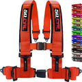 1pc 4 Point Harness for Bucket Seat, Push Release, 10 Color Options, Racing Harness, Race Car, Off Road, UTV, RZR (2in Orange)