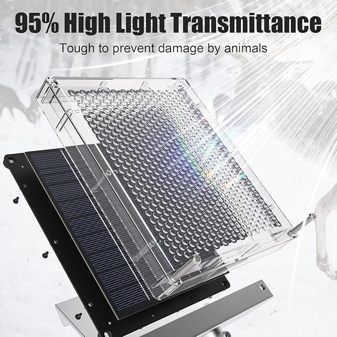 SOLPERK Solar Panel for Deer Feeder 12V IP67 Waterproof Solar Battery Charger Outdoor Solar Charger with Adjustable Mounting Hardware (12V)