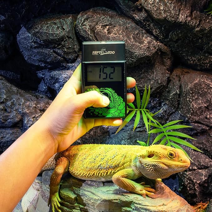 REPTI ZOO UVB Index Meter Handheld Reptile Lamp UV Detector, Digital UVB Tester Reptile Accessories for Lamp Bulb Testing