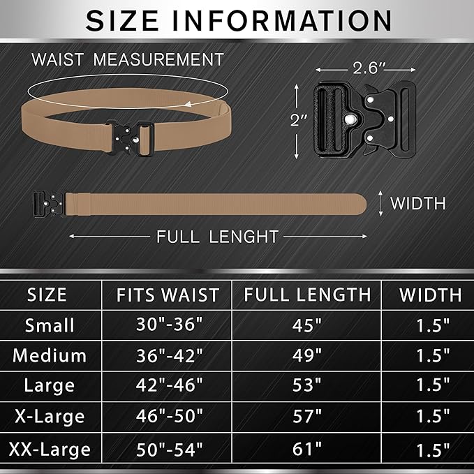 TECEUM Tactical Belt – Heavy-Duty & Quick Release – Military, Work, Rigger, Duty & Utility Belt for Men