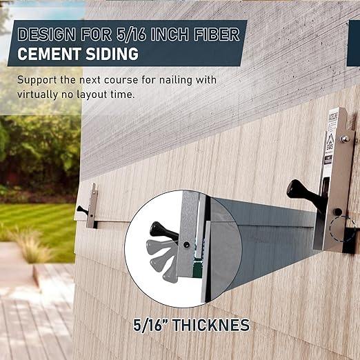 Siding Installation Tools, Siding Mounting Kit for Use with 5/16-Inch Fiber Cement Sidings, Sidings Tools with Adjustable Reveals, Aluminum Body, 2 Pac