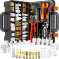 SOMELINE Automotive Wire Connectors Crimp Tool Kit, Crimper for 24-14 AWG Non-Insulated Quick Disconnect Terminals, with 2-9 Pin 2.8mm/6.3mm Plugs & Sockets