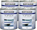 Rust-Oleum 207000-4PK Marine Coatings Topside Paint, Quart, Semi-Gloss White, 4 Pack