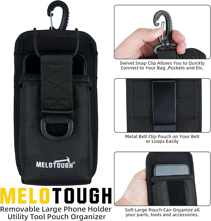 MELOTOUGH Tool Belt Suspenders Construction Bag Suspenders Padded Work belt Suspenders for Carpenter/Electrician/Roofing/Farmer work Suspension Rig(H Back)