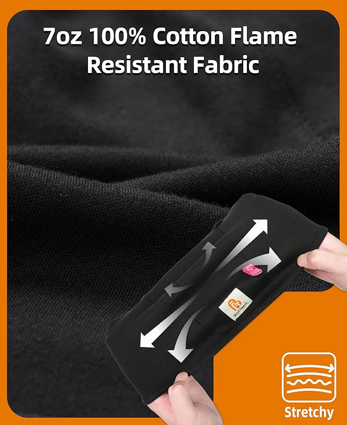 BOCOMAL FR Flame Resistant Balaclava Face Mask Arc Rated NFPA2112 CAT2 Helmet Liner Covering Hood for Welding