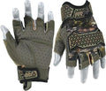 HANDLANDY Fingerless Work Gloves for Men, Padded Impact Tactical Mechanics Gloves, Grip Utility Trucker Driver Gloves (Camo- impact, Large (Pack of 1))
