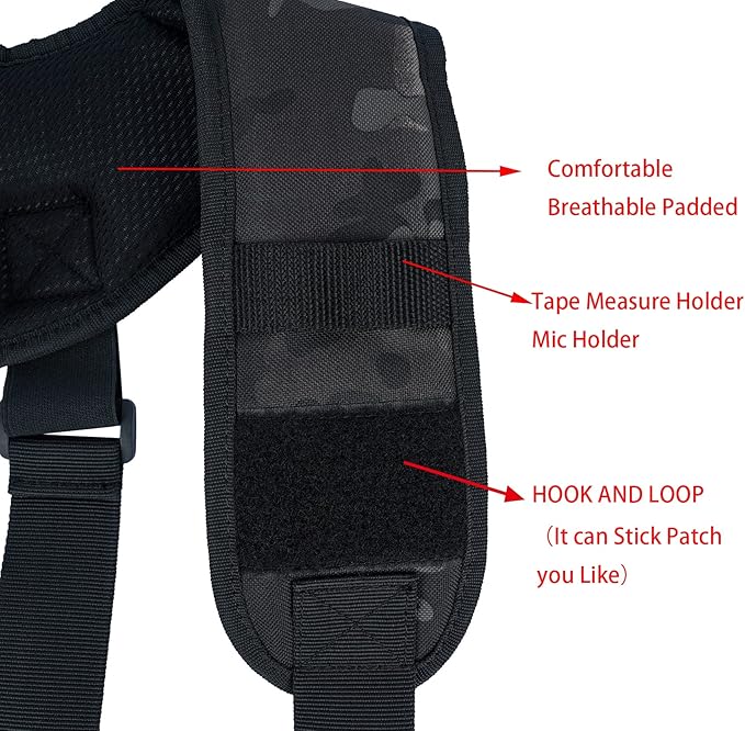 MELOTOUGH Tactical Suspenders for Duty Belt Harness,Police Suspenders Duty belt Padded Adjustable