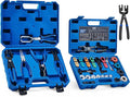 Orion Motor Tech Master Quick Disconnect & Fuel Line Pliers Tool Set, 31pc Fuel Line Disconnect Tool Set with Fuel and AC Disconnect Pliers, Heavy-Duty Fuel Pipe Repair Set for Auto A/C Fuel Line