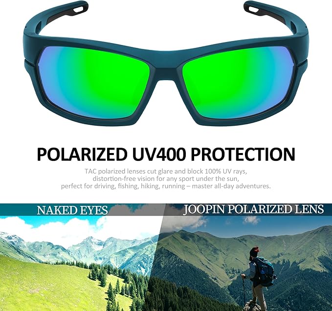 Joopin Sports Sunglasses Polarized UV400 Protection Wrap Around Sun Glasses Shades for Men Women