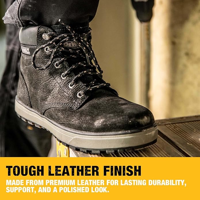 DEWALT Plasma Men's Leather, Steel Toe, Industrial & Construction Safety Work Boot
