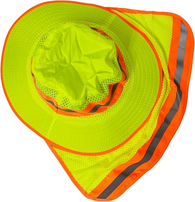 Packable and Adjustable Reflective Neon Boonie Sun Hat