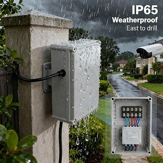 Junction Boxes-15" x 11" x 5.1" IP65 ABS Plastic Dustproof Waterproof Electrical Box Project Junction Conduit Box for Electrical Outdoor Enclosure
