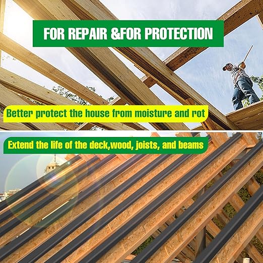 Joist Tape for Decking 2'' X 50',4 Rolls Weatherproof Butyl Tape for Decking,Butyl Sealant Tape,Deck Flashing Tape, Ideal for Wood Decks Beams Roof, Outdoor Construction Use