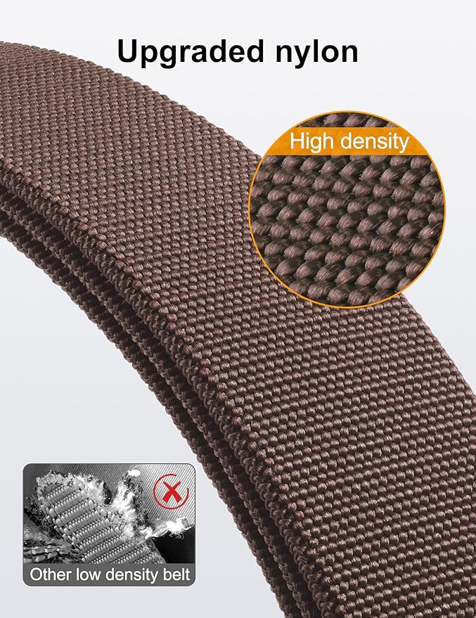 JUKMO Quick Release Tactical Belt, Military Work 1.5" Nylon Web Hiking Belt with Heavy Duty Seatbelt Buckle