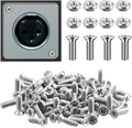 50 Pieces D Series Panel Screws and Nut Kit Panel Mount Connector M2.5 x 8 mm Screw Stainless Steel Metal Audio Server Rack Mounts for Attaching D Series Connectors