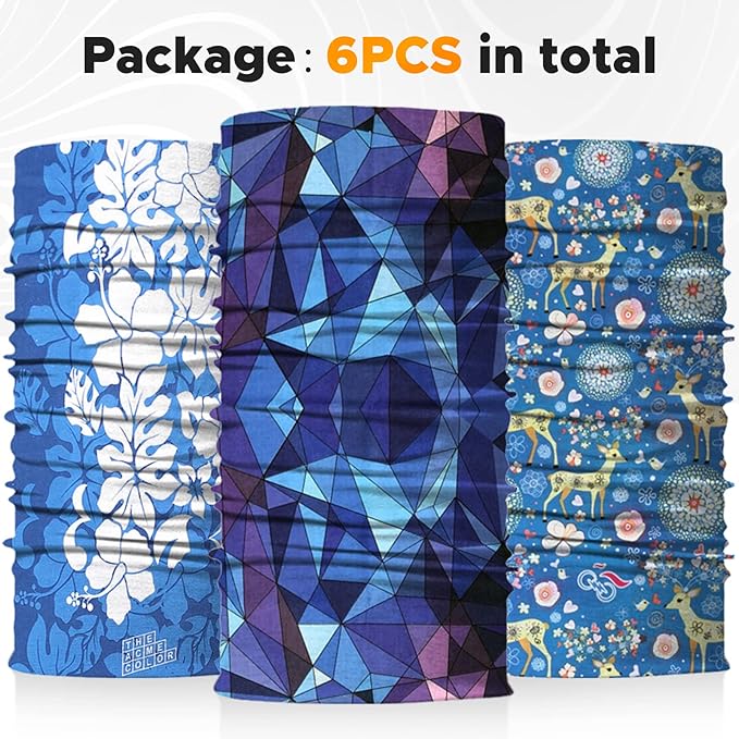 JOEYOUNG Headwear, Bandana, Neck Gaiter Head Wrap Headband Balaclava Magic Scarf