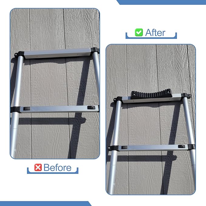 Anti-Slip Ladder Stabilizer, Rubber Steep Ladder Accessory Ladder Stabilizer Rubber Fall Prevention, Scratch Protection, Extension Ladder Attachment Against Wall, Telegraph Pole
