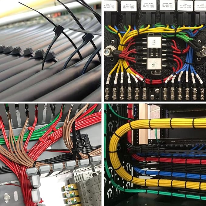 100 Pack 23 inch Extra Long Zip Ties, UV Resistant 200LBS Heavy Duty Professional Self-Locking Black Plastic Large Zip Ties for Cable Straps, Cable Management, Cord Organizer, Indoor and Outdoor