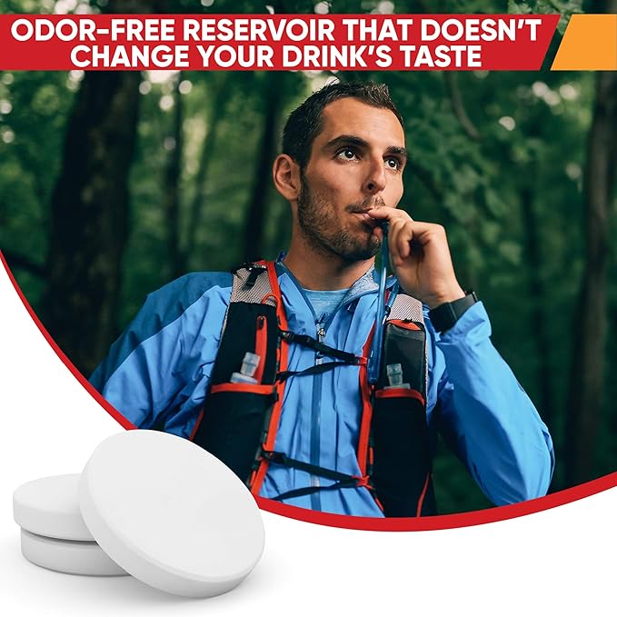 Hydration Backpack Cleaning Tablets - (90 Tablets) Great for Reservoir Pack or Hydration Bladder, Individually Packed, Quickly Removes Stubborn Stains & Odors (3)