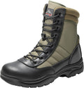 NORTIV 8 Men's Military Tactical Work Boots Side Zipper Leather Motorcycle Combat Boots Trooper