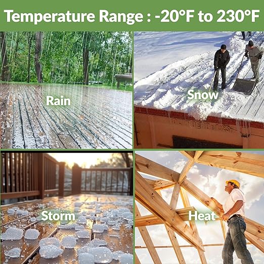 Sofrose Joist Tape for Decking,2" x 50' Deck Joist Tape,Weather Resistant,Waterproof Butyl Self-Adhesive Flashing Tape for Wood Joists, Decks, Beams, Roof (6 Rolls)