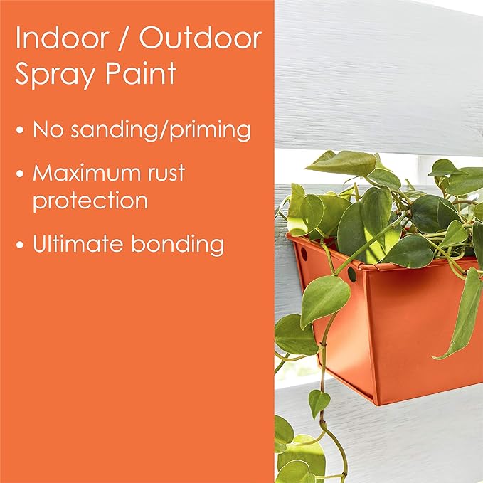 Krylon Fusion All-In-One Adhesive Spray Paint for Indoor/Outdoor Use, 12 oz, Popsicle Orange