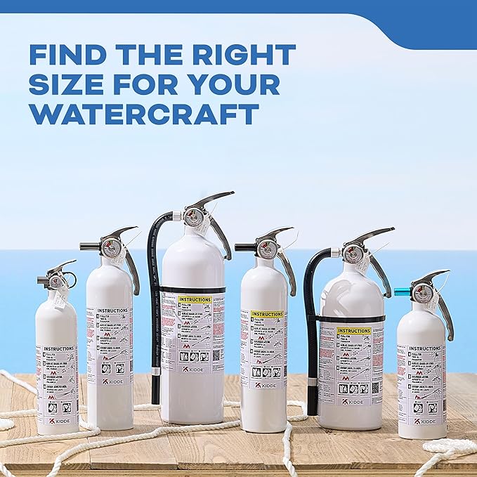 Kidde Fire Extinguisher for Boats, Single-Use 10BC