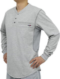 TICOMELA FR Shirts for Men 6oz Flame Retardant Mesh Breathable T-Shirt NFPA2112 Fire Retardant Henley Shirts