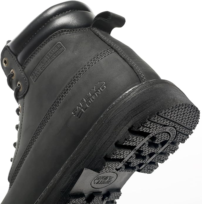 Work Boots for Men Waterproof Soft Toe Non Slip Comfortable Leather Workboots