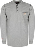 BOCOMAL FR Shirts for Men 5.5oz Lightweight Long Sleeve Work Henley Fire Resistant Shirt CAT2