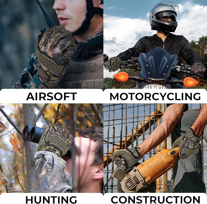 HANDLANDY Work Gloves for Men & Women, Utility Mechanic Working Gloves Touch Screen, Flexible Gardening Gloves for Yard