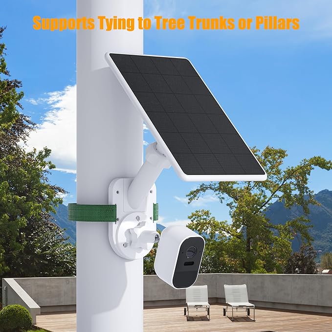 Wall Mount for Cameras and Solar Panels, 2-in-1 Mount Compatible with Ring, Blink, Eufy, Arlo, Wyze, Solar Panel and Cam, with Ring Stick Up Cam/Spotlight Cam/Plus/Pro(Battery), Adjustable Angle