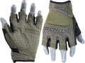HANDLANDY Fingerless Work Gloves for Mens & Women, Uwrist Half Finger Shock-Absorbing Breathable Glove