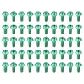 PATIKIL 5/32 x 5/16 Inch Thread Ground Screws, 50 Pack Green Electrical Grounding Screw Hex Phillips Head Flanged for Home Electrical Lamp