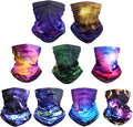 Sun Protection Face Mask Neck Gaiter - 9 Pack Breathable UV Protection Scarf for Men & Women, Hiking, Cycling, Fishing