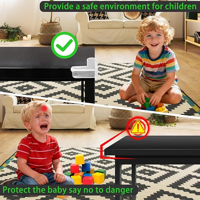 Baby Corner Protector Corner Protector Baby Furniture Corner Protection Transparent Cover Sharp Furniture and Table Top Edges with Adhesive 12 Pack(L-Shaped)